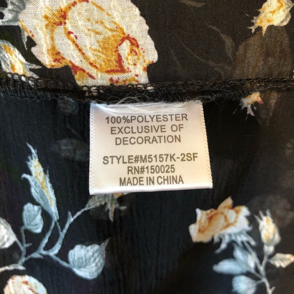 EUC Emory Park Size L Landy Crochet Trim Open Front Woven Kimono - Picture 4 of 6